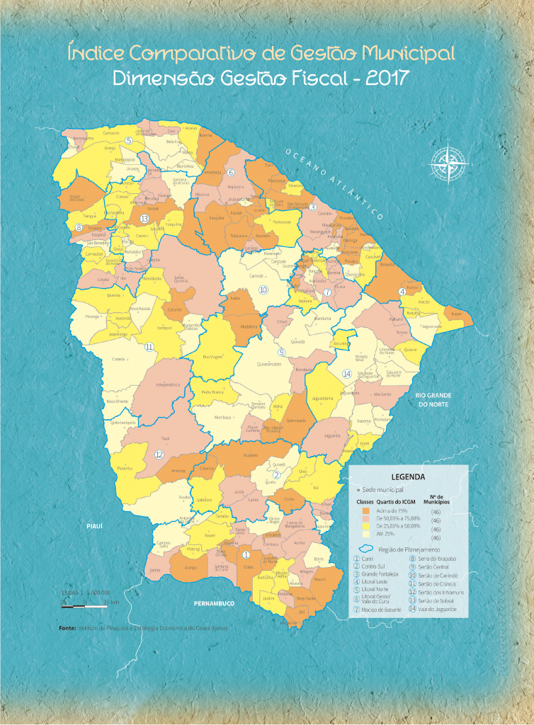 Mapa dimensão Gestão Fiscal ICGM 2017