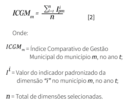 Fórmula de cálculo do ICGM