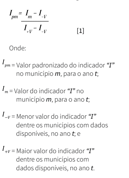 Fórmula de padronização de indicadores