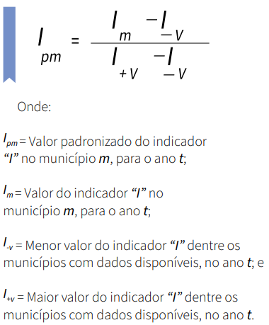 Fórmula padronização de indicadores de município
