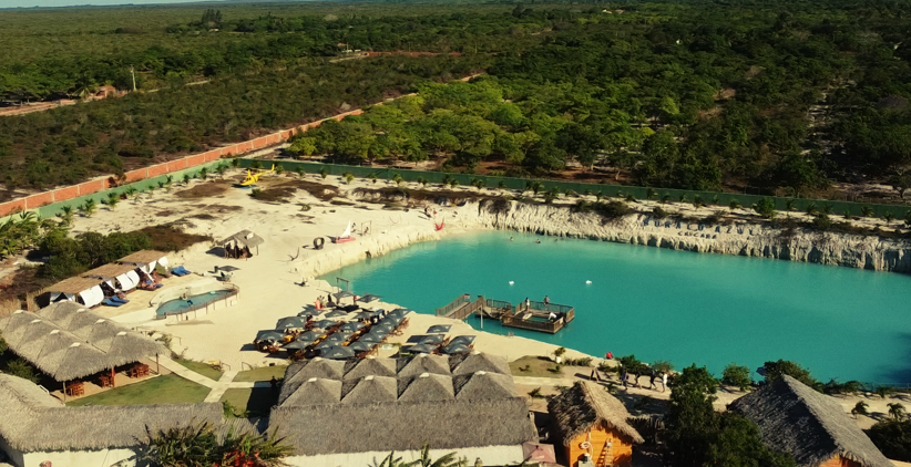 Buraco Azul é atração turística de Cruz originária das chuvas ocorridas na região em 2019. Crédito: Prefeitura de Cruz