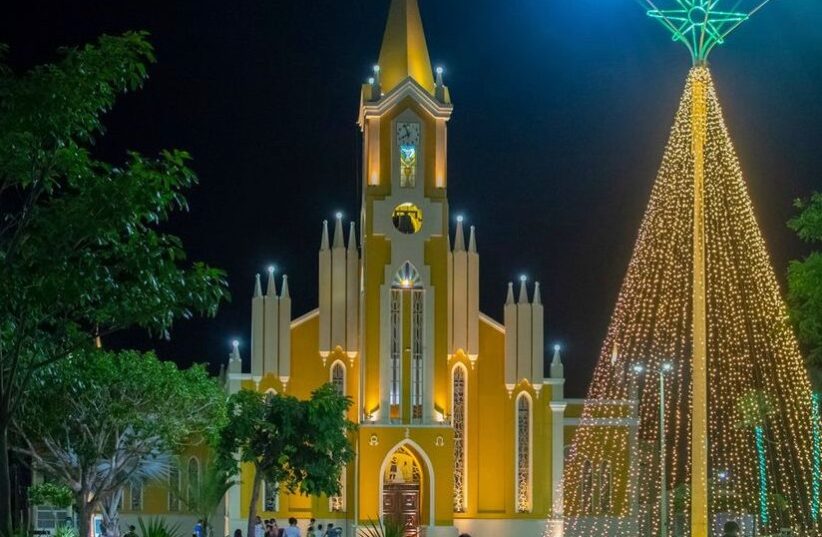 Igreja Matriz de São Manoel está localizada no Centro de Marco. Prefeitura de Marco