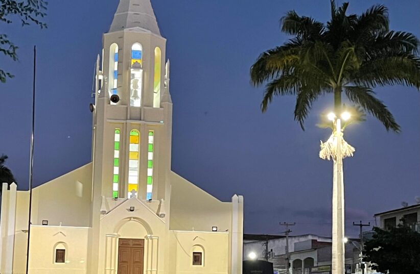 Paróquia de São Sebastião fica localizada no Centro de Monsenhor Tabosa. Prefeitura de Monsenhor Tabosa